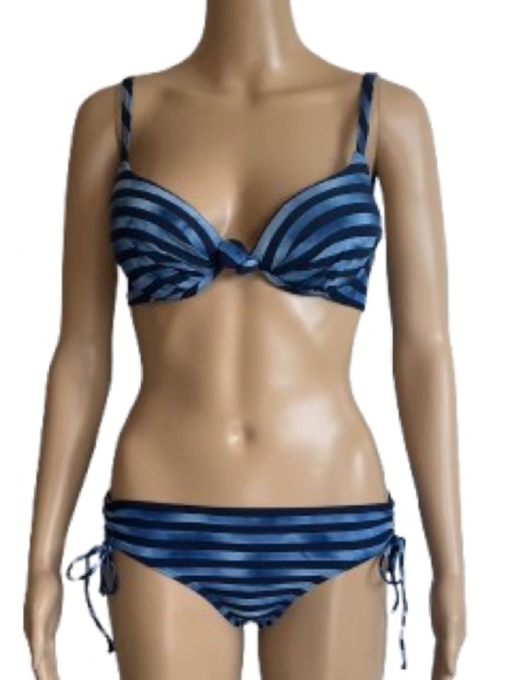 Coco Rave Blue Striped Push-Up Bikini Set - Size 32 A/B